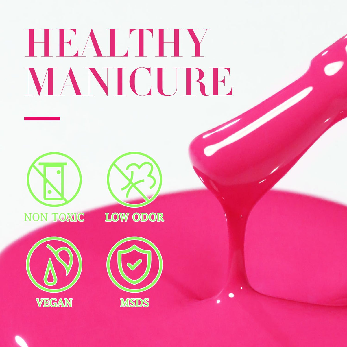 Double Rhythm Gel Nail Polish 15ML Neon Hot Pink packaging