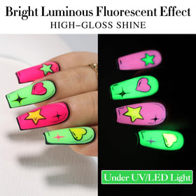 Double Rhythm Gel Nail Polish 15ML Neon Light Green packaging details