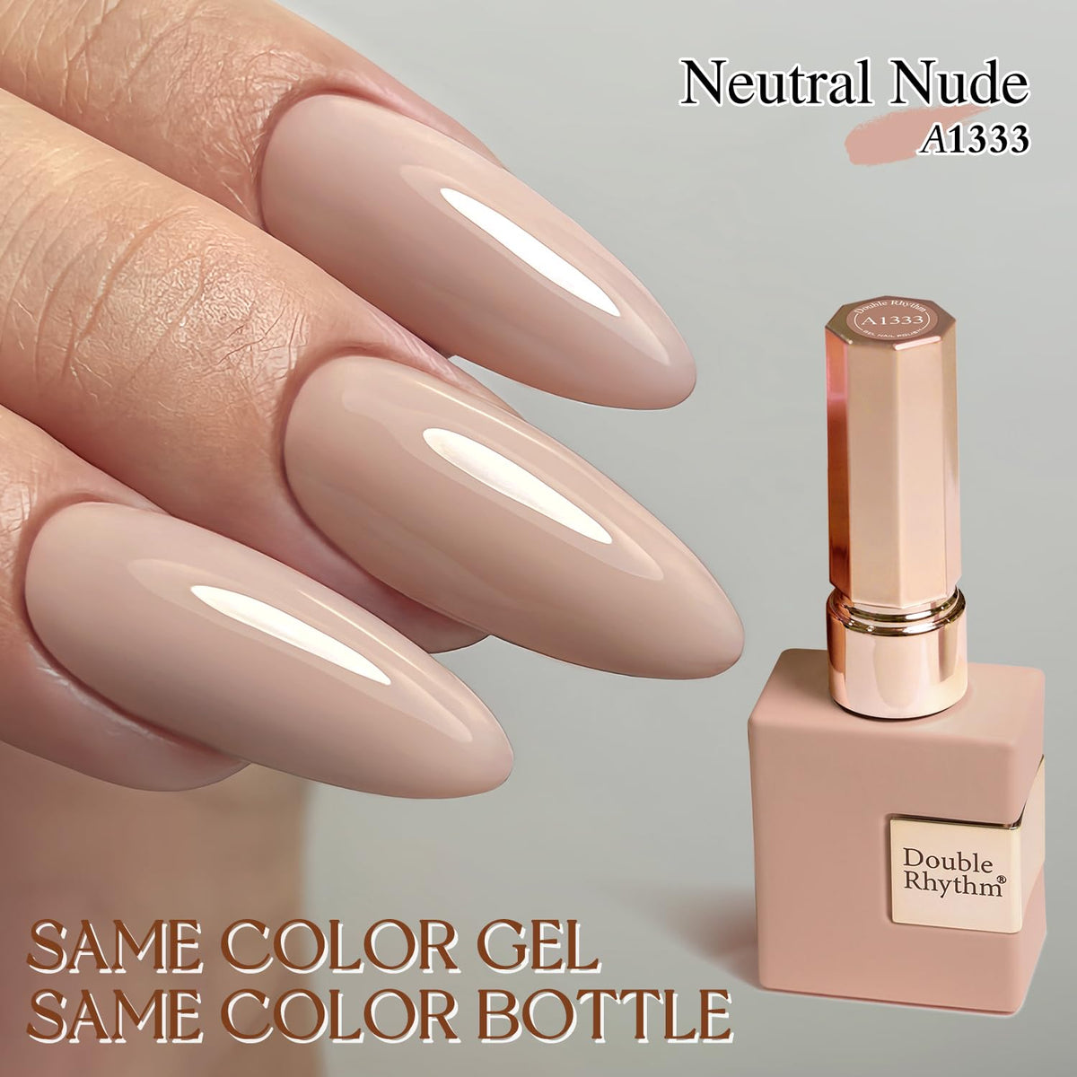 Double Rhythm Gel Nail Polish 15ML Nude-A1333 in a beauty setup