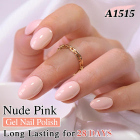 Double Rhythm Gel Nail Polish 15ml Nude Pink A1515 bottle side view