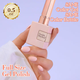 Double Rhythm Gel Nail Polish 15ml Nude Pink A1515 with UV lamp
