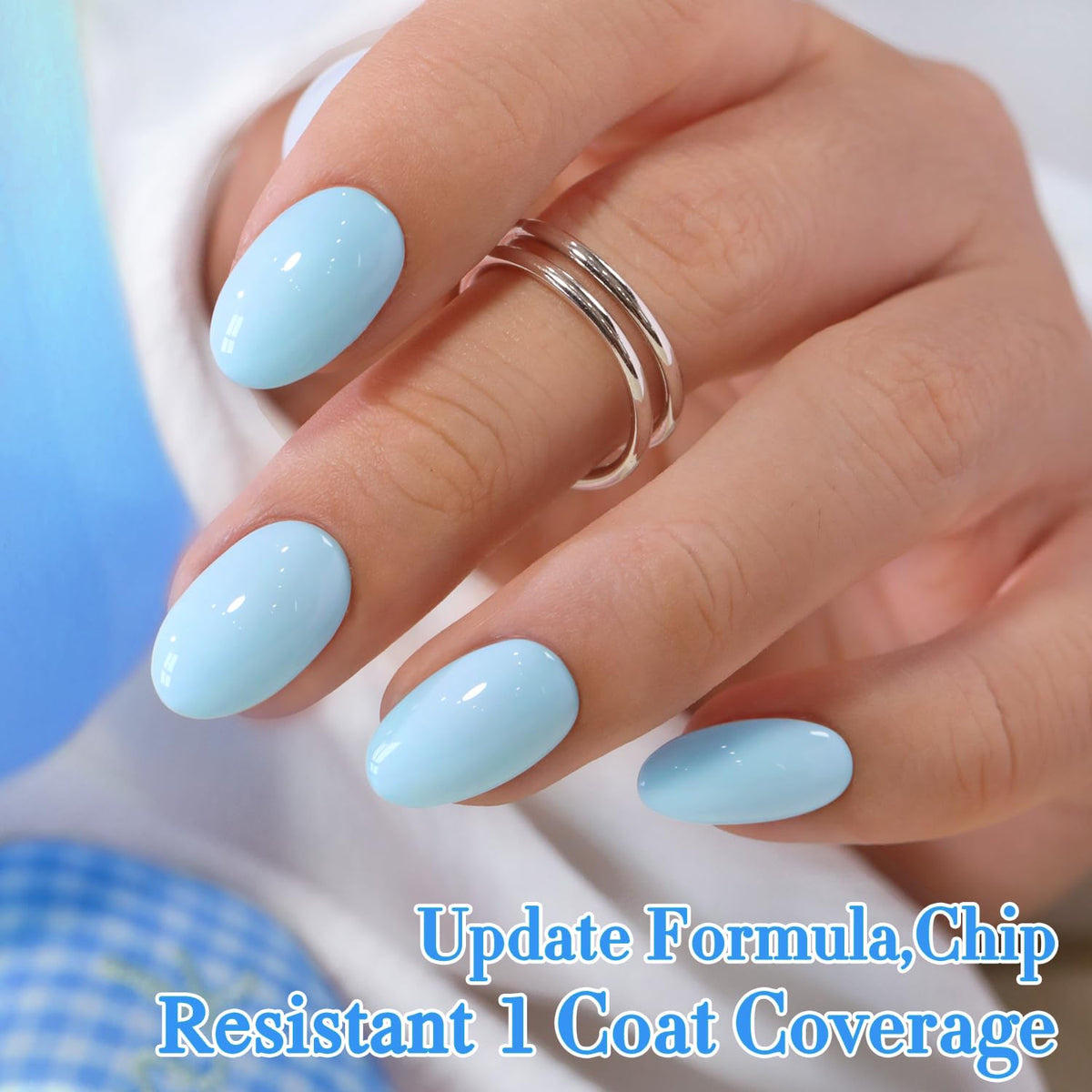 Double Rhythm Gel Nail Polish 15ml pale blue packaging