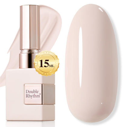 Double Rhythm Gel Nail Polish 15ML Pure Sheer Beige Pink front view