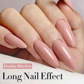 Double Rhythm Gel Nail Polish 15ML Pure Sheer Pink with application brush