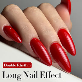 Double Rhythm Gel Nail Polish 15ML Red-A1399 applied on nails