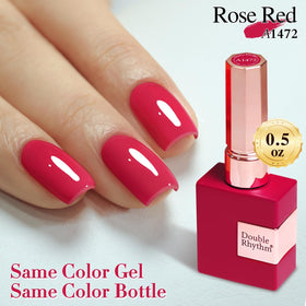 Double Rhythm Gel Nail Polish 15ML Red Pink A1472 application process