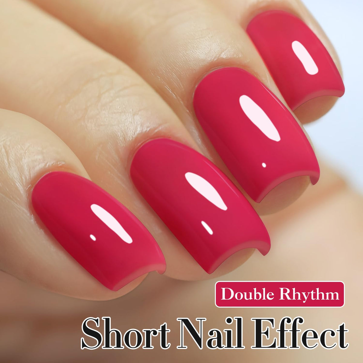 Double Rhythm Gel Nail Polish 15ML Red Pink A1472 bottle with cap