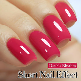 Double Rhythm Gel Nail Polish 15ML Red Pink A1472 bottle with cap