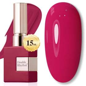 Double Rhythm Gel Nail Polish 15ML Red Pink A1472 front view