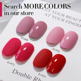 Double Rhythm Gel Nail Polish 15ML Red Pink A1472 packaging