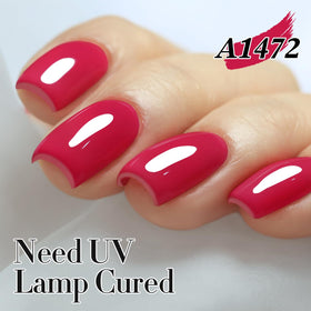 Double Rhythm Gel Nail Polish 15ML Red Pink A1472 swatch on nails