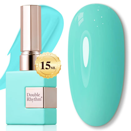 Double Rhythm Gel Nail Polish 15ML Sea Blue front view