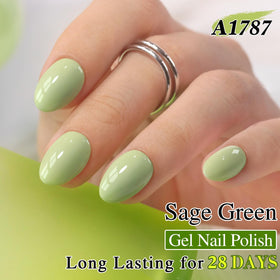 Double Rhythm Gel Nail Polish 15ML Stone Green bottle side view