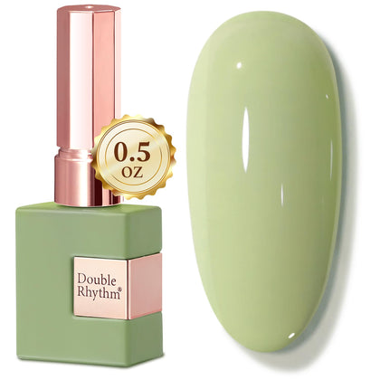 Double Rhythm Gel Nail Polish 15ML Stone Green front view