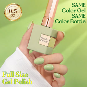 Double Rhythm Gel Nail Polish 15ML Stone Green with UV lamp