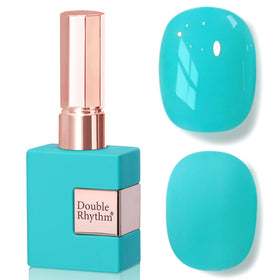 Double Rhythm Gel Nail Polish 15ml Teal-A1319 front view