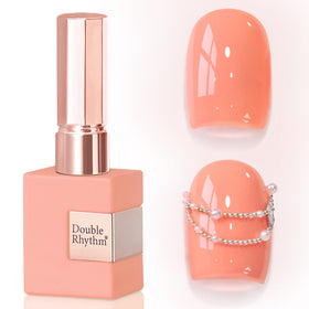 Double Rhythm Gel Nail Polish 15ml Translucent Pastel Pumpkin front view