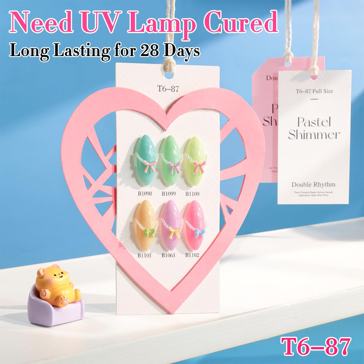 Double Rhythm Gel Nail Polish application process with LED lamp