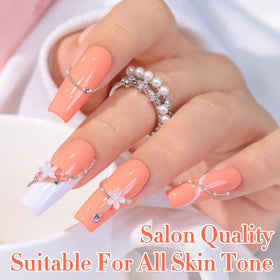 Double Rhythm Gel Nail Polish application process with UV lamp