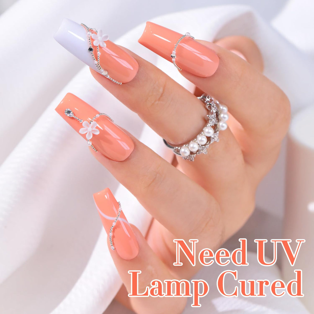 Double Rhythm Gel Nail Polish bottle with pastel colours background