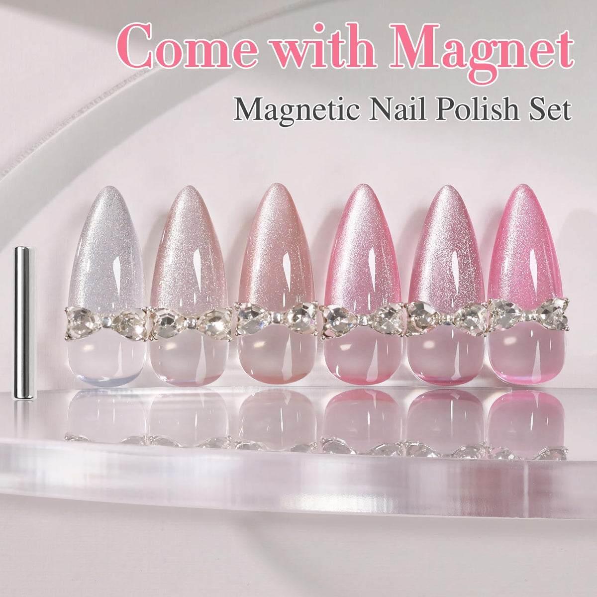 Double Rhythm Gel Nail Polish bottles arranged in a row