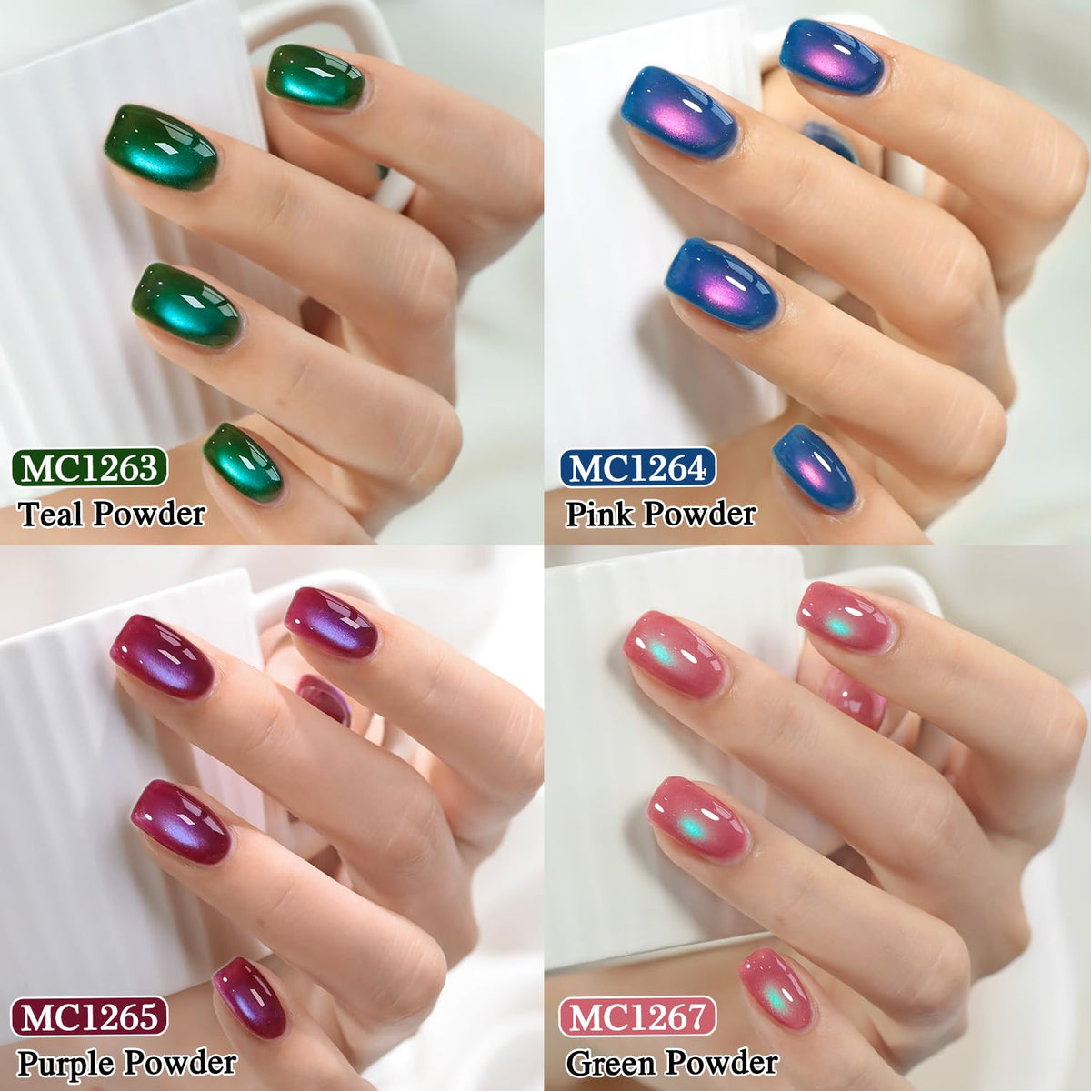 Double Rhythm Gel Nail Polish bottles arranged neatly