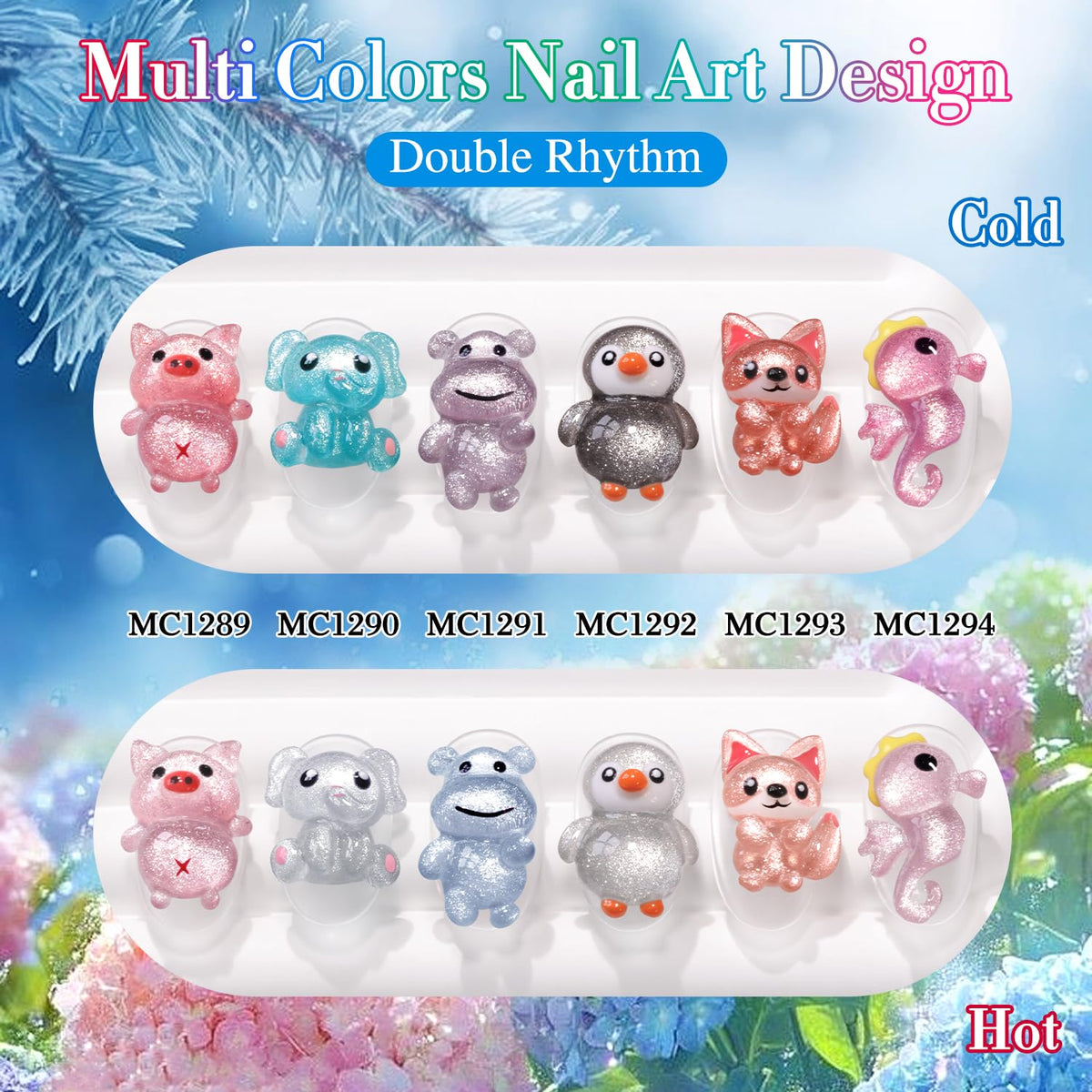 Double Rhythm Gel Nail Polish bottles in various colours