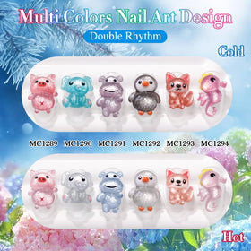 Double Rhythm Gel Nail Polish bottles in various colours