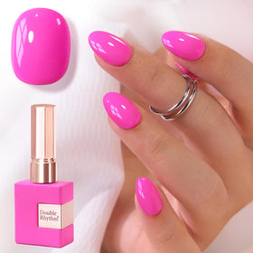 Double Rhythm Gel Nail Polish Bright Pink 15ml front view