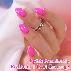 Double Rhythm Gel Nail Polish Bright Pink 15ml with manicure tools