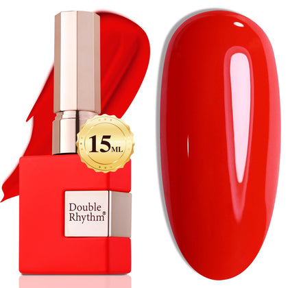 Double Rhythm Gel Nail Polish Bright Red A1016 front view