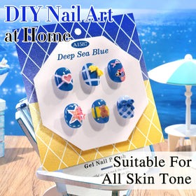 Double Rhythm Gel Nail Polish Dark Cobalt applied on nails