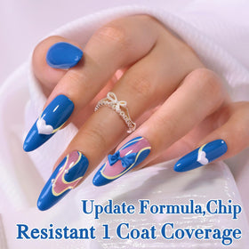 Double Rhythm Gel Nail Polish Dark Cobalt swatch on nail