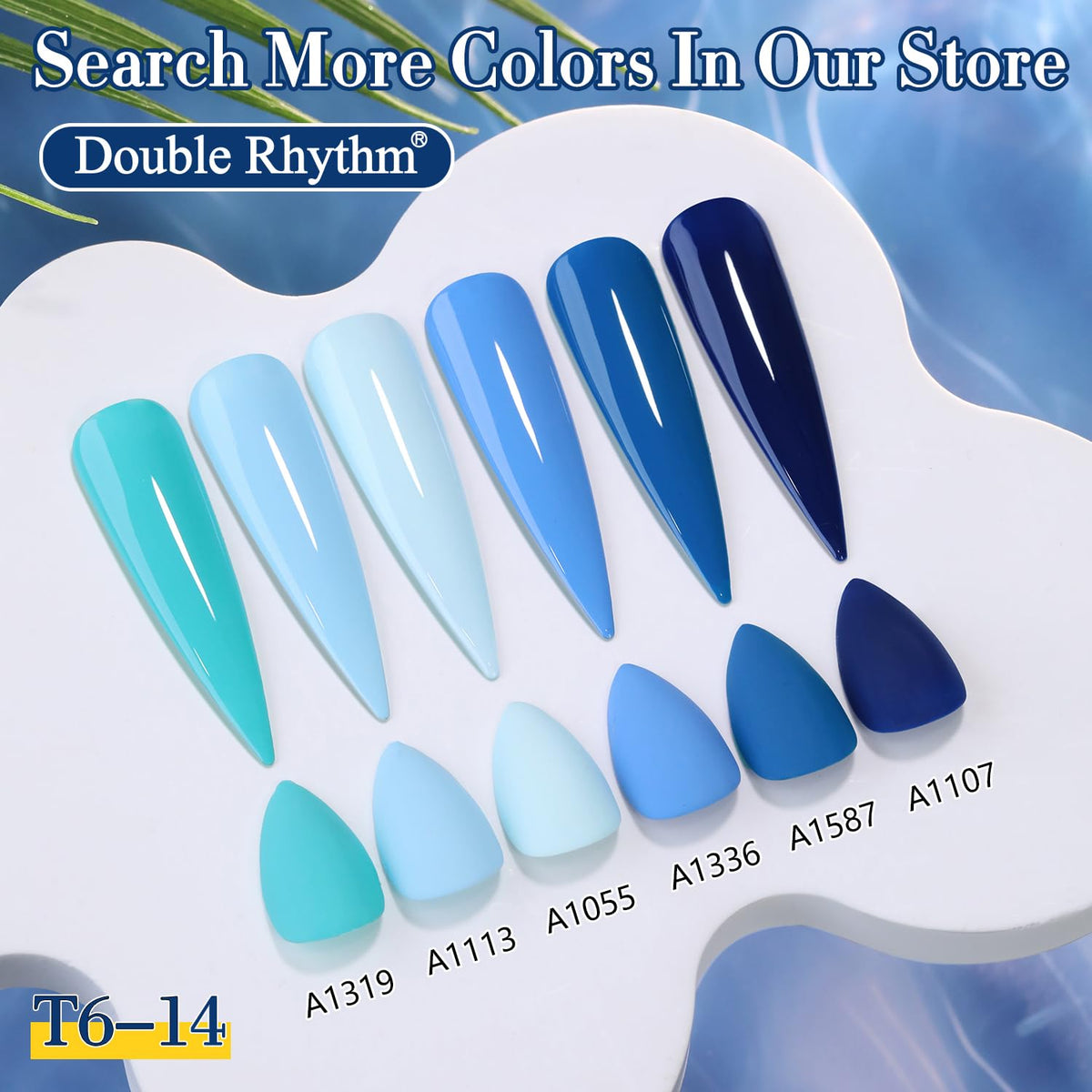 Double Rhythm Gel Nail Polish Dark Cobalt with nail art tools