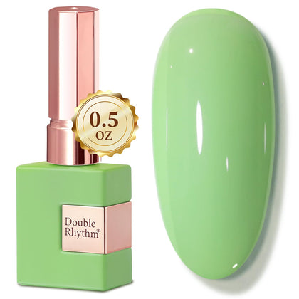 Double Rhythm Gel Nail Polish Electric Green 15ML front view