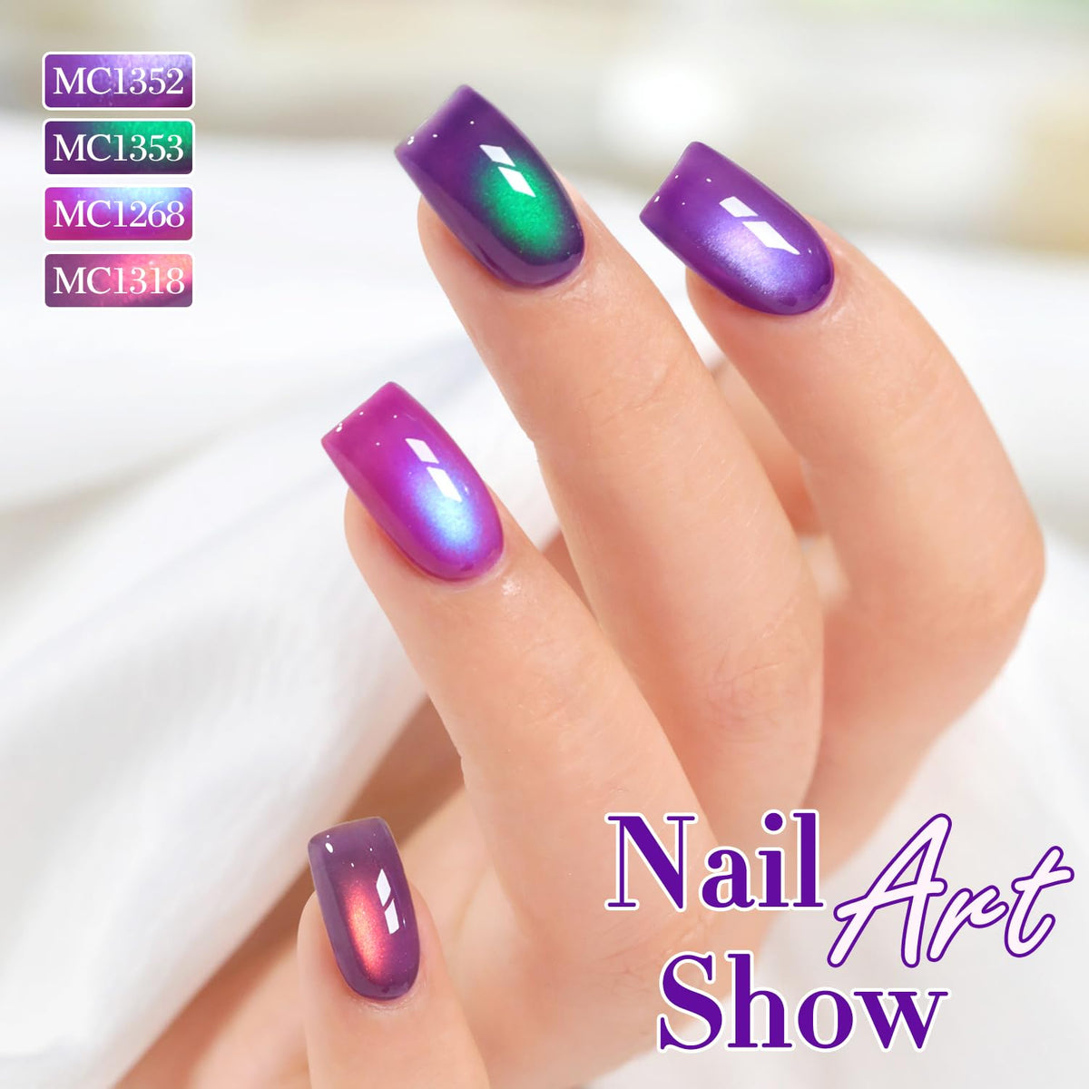 Double Rhythm Gel Nail Polish in Plum Magenta with swatch