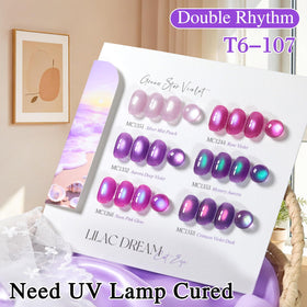 Double Rhythm Gel Nail Polish in Purple Jade with swatch