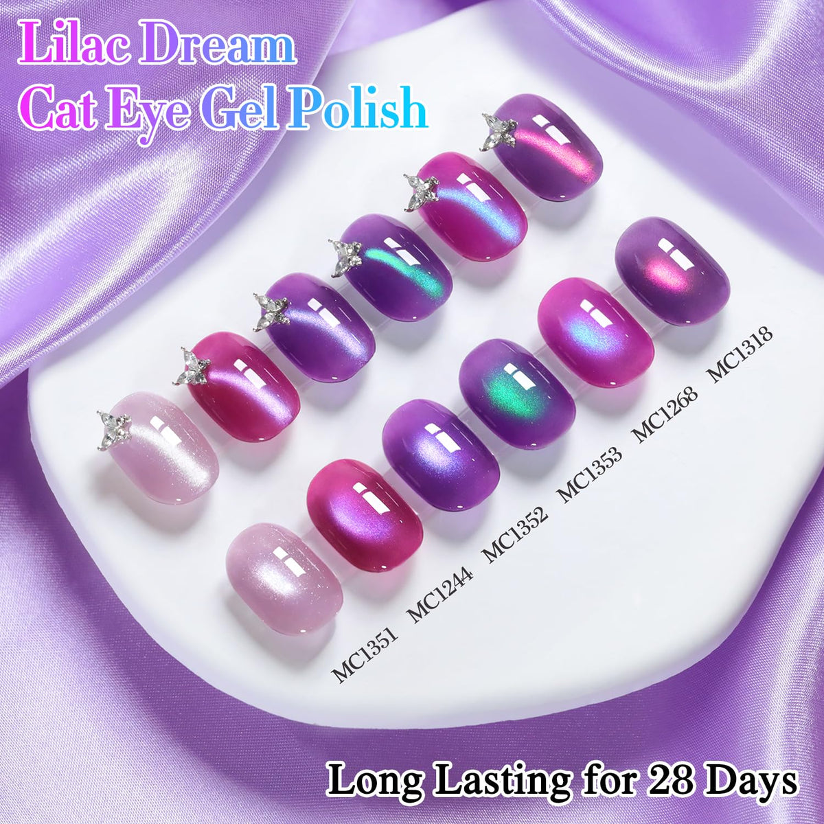 Double Rhythm Gel Nail Polish in Violet Plum with swatch