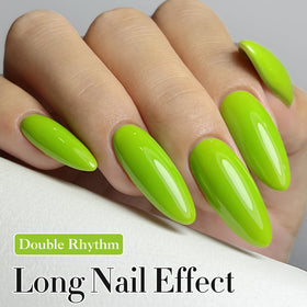 Double Rhythm Gel Nail Polish Light Green 15ML application on nails