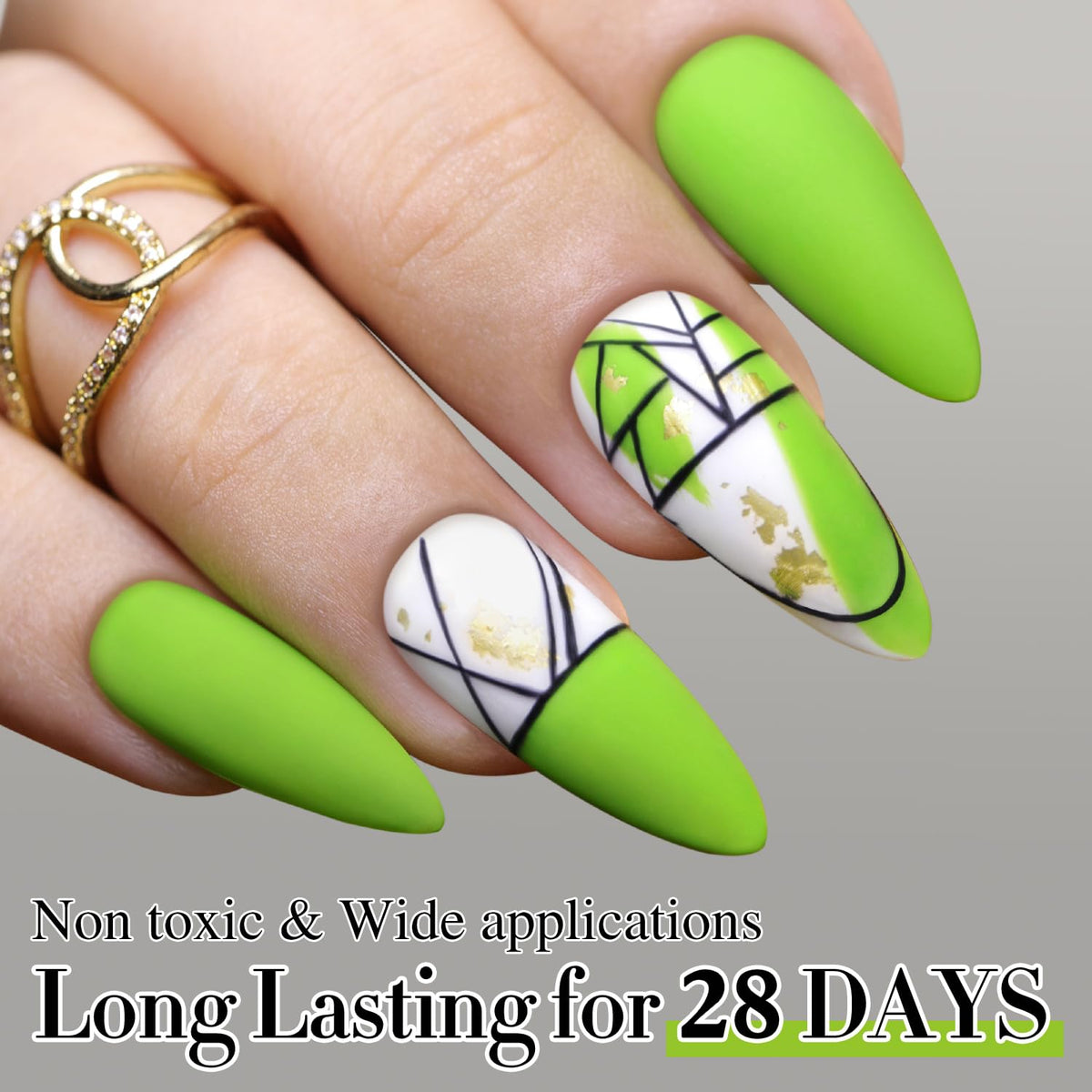 Double Rhythm Gel Nail Polish Light Green 15ML lifestyle scene