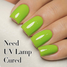 Double Rhythm Gel Nail Polish Light Green 15ML swatch on nail