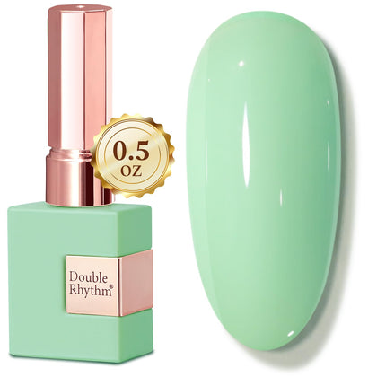 Double Rhythm Gel Nail Polish Light Sage Green 15ML front view