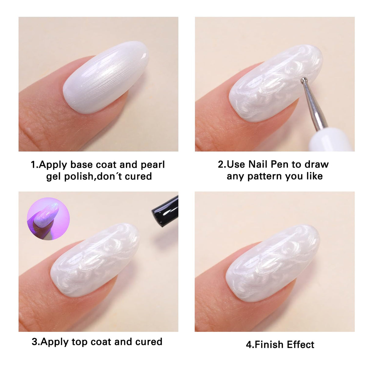 Double Rhythm Gel Nail Polish Pearl Green packaging display