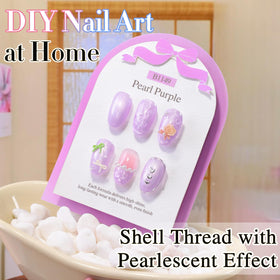 Double Rhythm Gel Nail Polish Pearl Purple application on nails