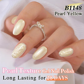 Double Rhythm Gel Nail Polish Pearl Yellow 15ML bottle with cap