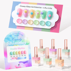 Double Rhythm Gel Nail Polish Set 6 Pcs 15ML front view