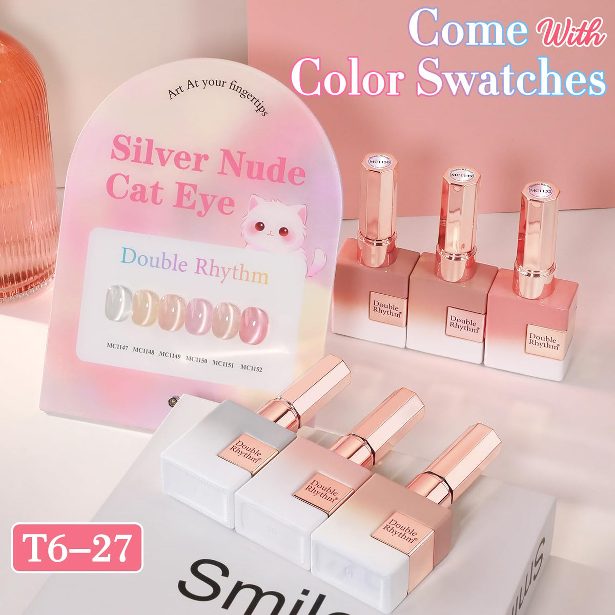 Double Rhythm Gel Nail Polish Set colour swatches