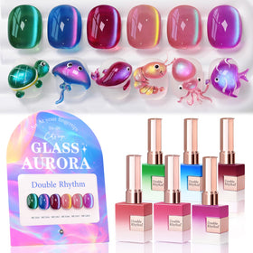 Double Rhythm Gel Nail Polish Set of 6 in packaging