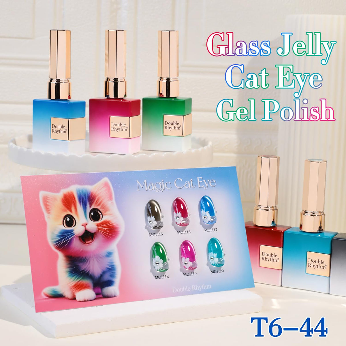 Double Rhythm Gel Nail Polish Set packaging displayed