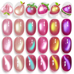 Double Rhythm Gel Nail Polish Set showing colour swatches